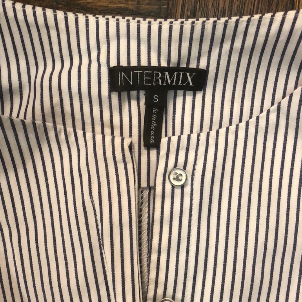 Intermix (Exclusive) Poplin Button Down Blouse - Picture 6 of 6